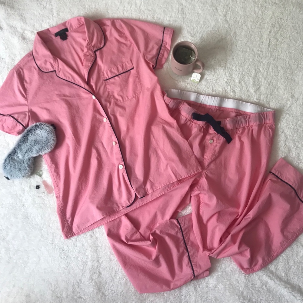 J. Crew | Blush Pink Classic Pajama Set Size M